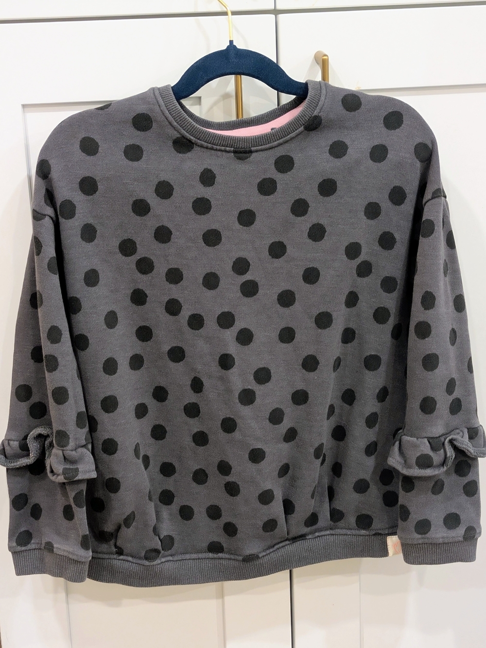 next Grey Sweatshirt with Black Polka Dots